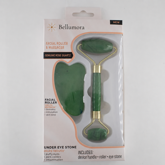 Natural Jade Gua Sha & Facial Roller Set
