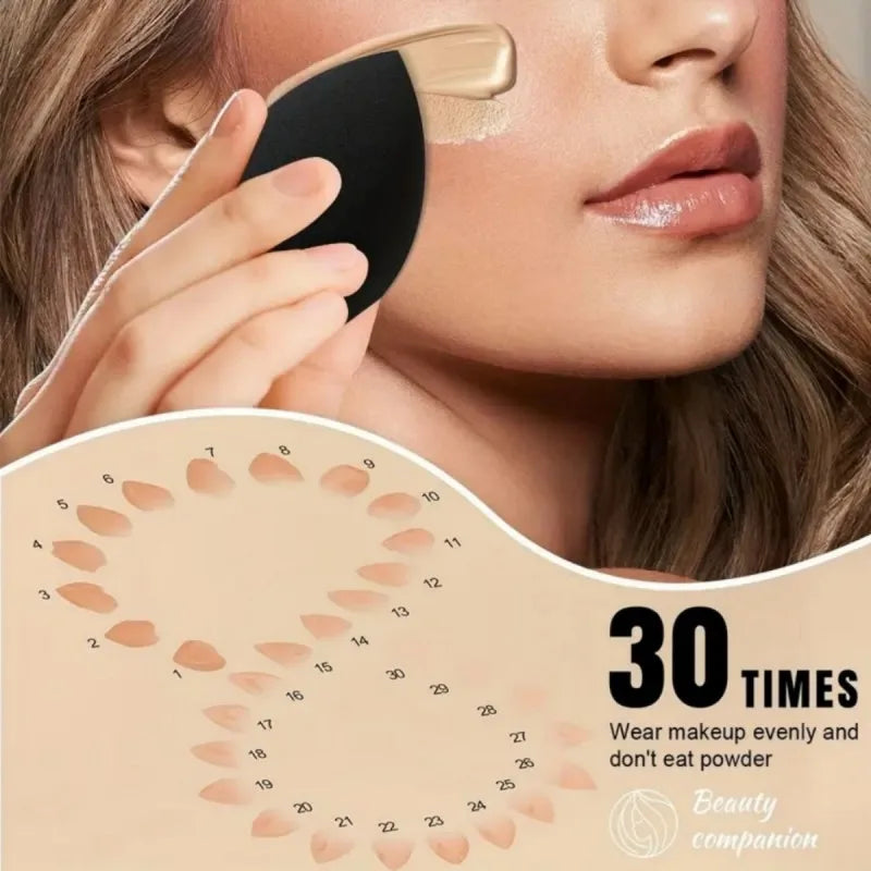 9 Makeup Brushes & Beauty Sponge Set — Face & Eye Brushes